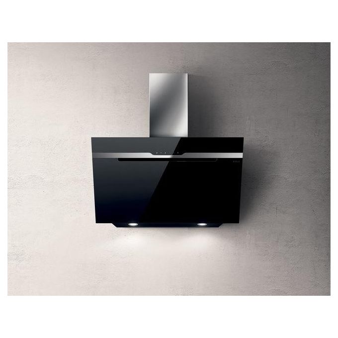 Elica MAJESTIC NO DRIP PRF0147732 Cappa a Parete Classe energetica B 3 Velocita' Aspirante Touch Control Illuminazione LED 90 cm Inox-Vetro Nero
