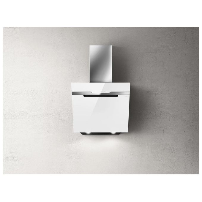 Elica MAJESTIC WH-A-60 PRF0124235A Cappa a Parete Classe energetica B 3 Velocita' Aspirante Touch Control Illuminazione LED 60 cm Inox-Vetro Bianco