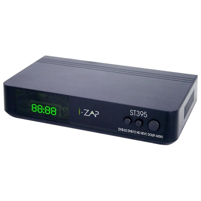 I-zap ST395 Decoder Combo DVB-T2 DVB-S2 HEVC 10 bit HD HDMI USB LAN colore Nero
