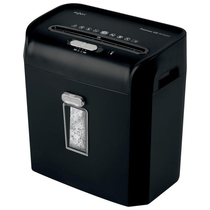 Rexel 2104579EU ProMax RPX612 Distruggidocumenti Triturazione incrociata 6 fogli 12 L P-4 58 dB colore Nero