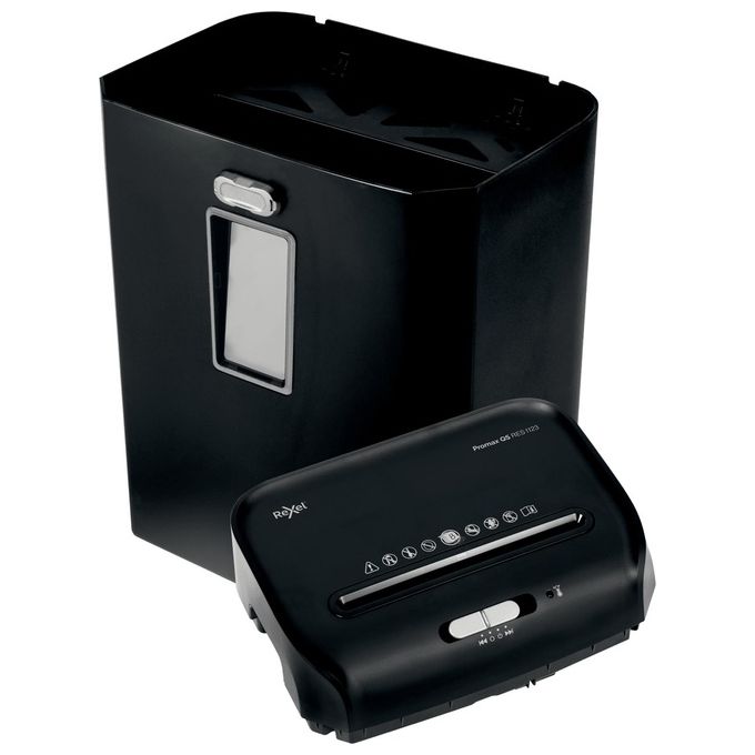 Rexel ProMax QS RES1123 Distruggi Documenti Manuale 12 Fogli Taglio a Strisce Sicurezza P-2 Capacita' 23 Litri