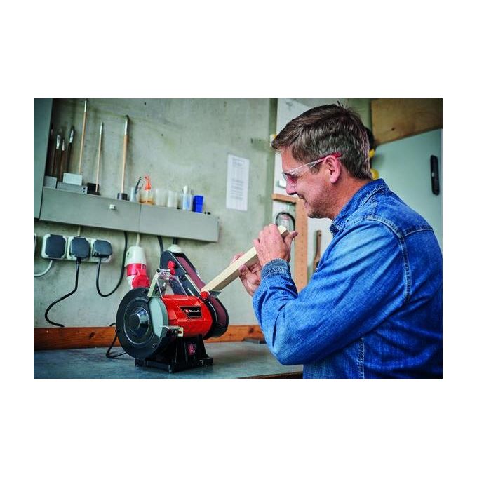 Einhell TC-US 350 Levigatrice Combinata da Banco 350W 2980 rpm Nastro 50x686mm Disco 150mm colore Nero Rosso