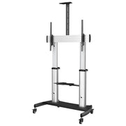 StarTech STNDMTV100 Carrello Porta TV Regolabile in Altezza per Schermi 60-100'' fino a 100 Kg con Ruote Bloccabili e Ripiani per Apparecchiature colore Nero