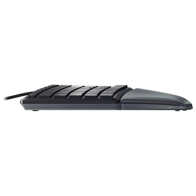 CHERRY JK-4500EU-2 KC 4500 ERGO Tastiera Ergonomica Cablata con Poggiapolsi Memory Foam e Tastierino Numerico colore Nero