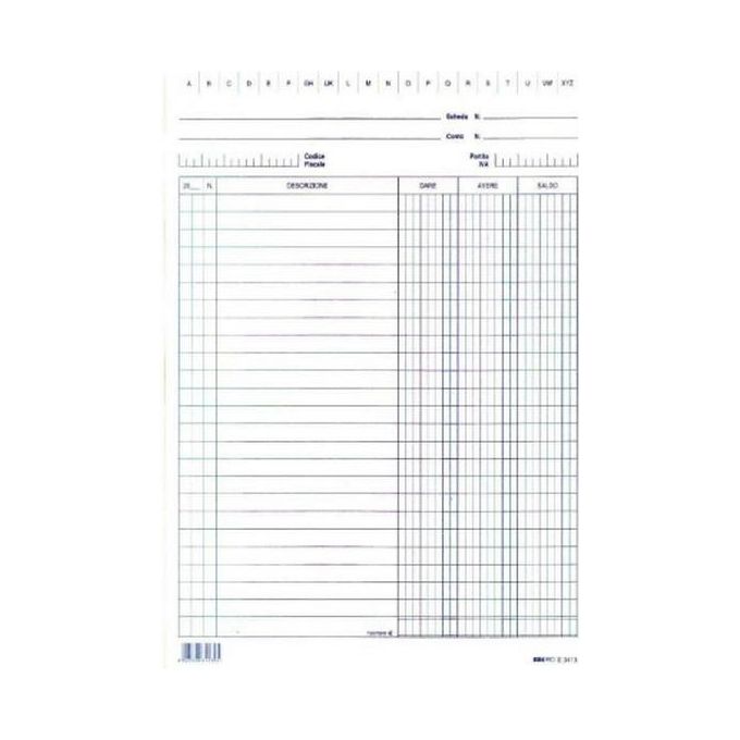 Edipro Confezione 100  Schede Dare Avere Saldo Blu