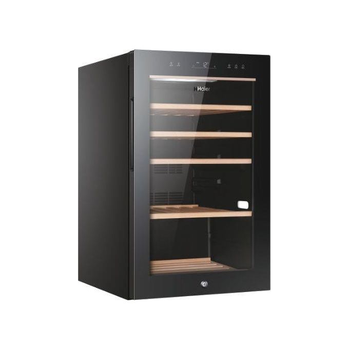 Haier HWS49GA Wine Bank 50 Series 5 Cantinetta Vino 49 Bottiglie Classe F 116 L Vetro Anti-UV LED 3D App hOn colore Nero