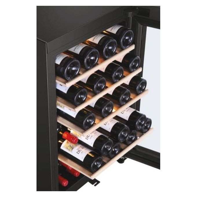 Haier HWS49GA Wine Bank 50 Series 5 Cantinetta Vino 49 Bottiglie Classe F 116 L Vetro Anti-UV LED 3D App hOn colore Nero
