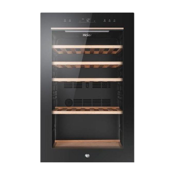 Haier HWS49GA Wine Bank 50 Series 5 Cantinetta Vino 49 Bottiglie Classe F 116 L Vetro Anti-UV LED 3D App hOn colore Nero