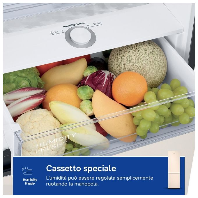 Samsung RB38C603DEL EcoFlex AI Frigorifero Combinato 390 L 203 cm Classe D 35 dB Total No Frost Wi-Fi SpaceMax colore Sabbia