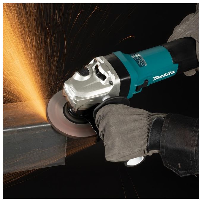 Makita GA5091X01 Smerigliatrice Angolare 1900 W Velocita' Variabile 2800-11500 rpm Diametro Disco 125 mm colore Nero Verde