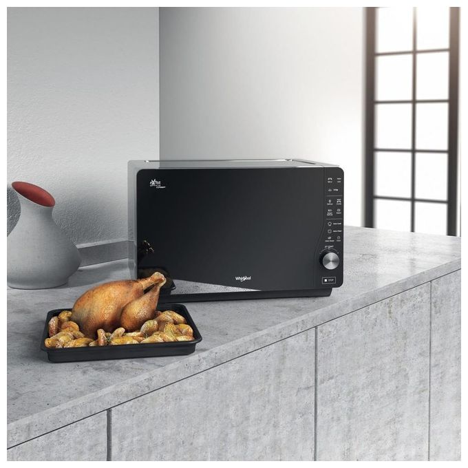 Whirlpool MWF 427 SL ExtraSpace Forno a Microonde con Grill 25 L 800 W Crisp Vapore Jet Start colore Argento