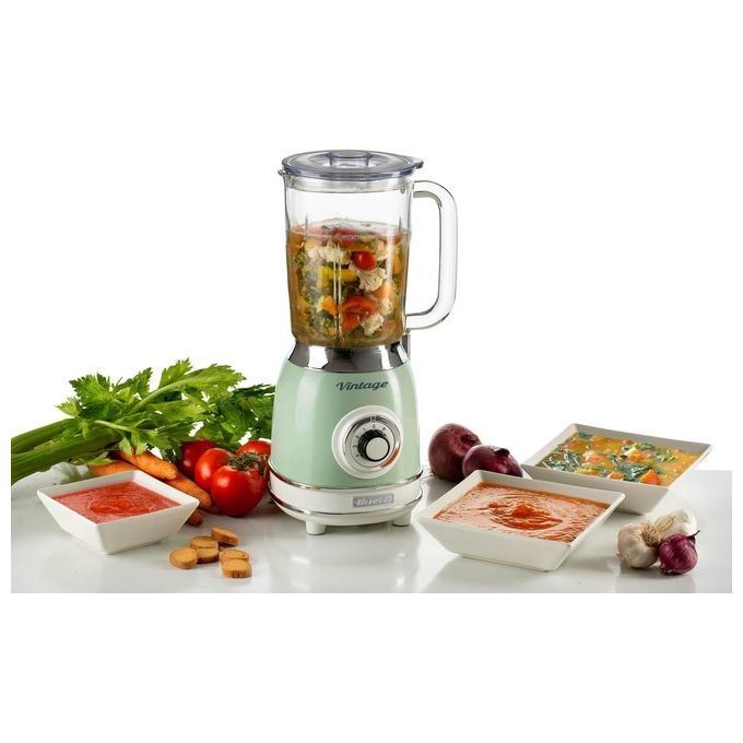 Ariete 583 Vintage Frullatore da tavolo 1,5 L 1000 W 4 Lame Acciaio Inox 4 Velocita' Pulse Tritaghiaccio colore Verde