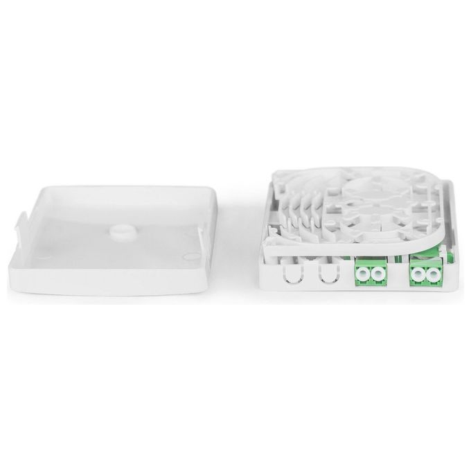 Digitus DN-931096 Alloggiamento FTTH Fibra Ottica 2 Porte LC-APC Duplex Singlemode Montaggio a Parete colore Bianco