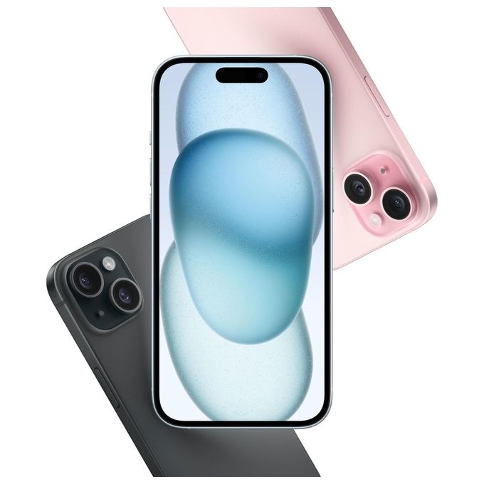 Apple MU1H3QL-A iPhone 15 Plus Smartphone 5G 6.7'' OLED 512GB Dual SIM USB-C iOS 17 colore Nero