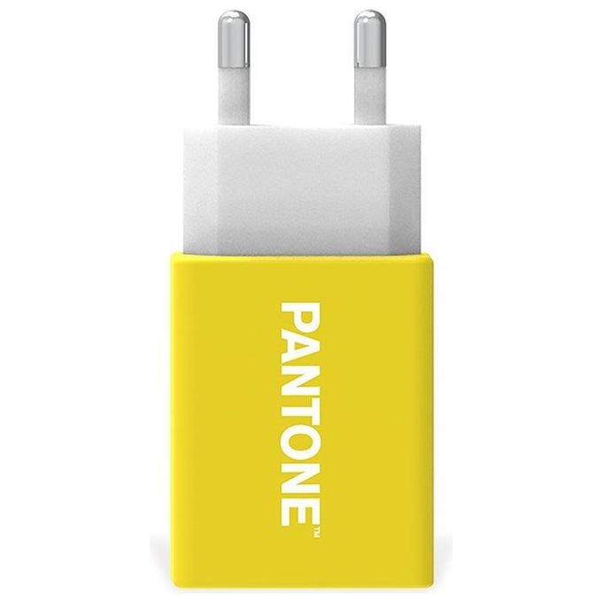 Pantone Caricabatterie da Rete con Porta Usb 2A Carica Rapida Giallo