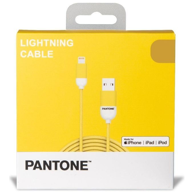 Pantone Cavo Lightning per iPhone 1.5mt Giallo