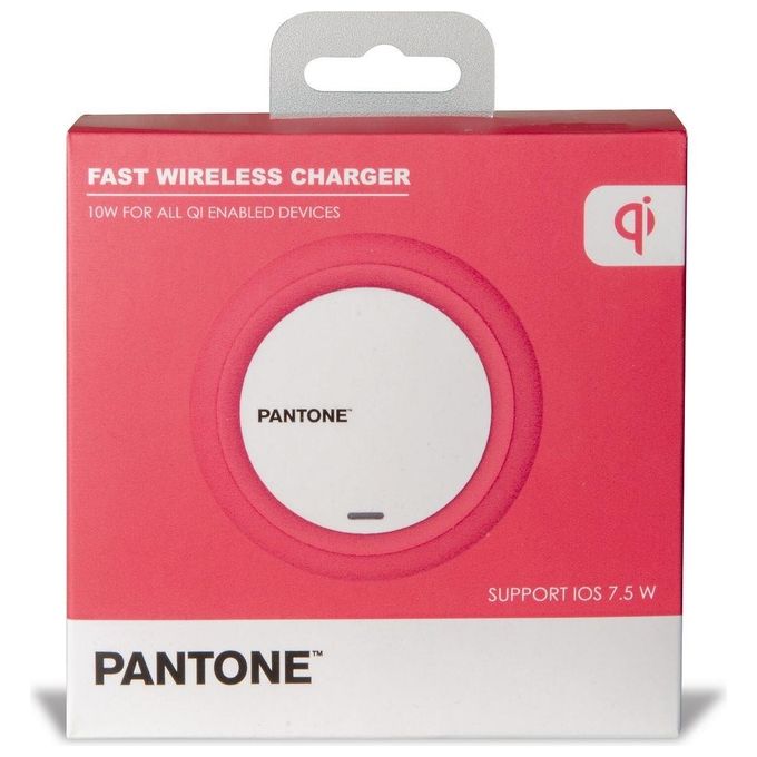 Pantone Caricatore Wireless QI Rosa