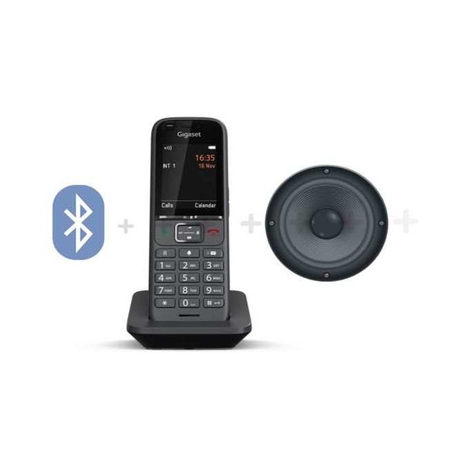 Gigaset S700H PRO Cornetta DECT Aggiuntiva Vivavoce Bluetooth 4.2 Display 2.4'' 500 Contatti colore Antracite