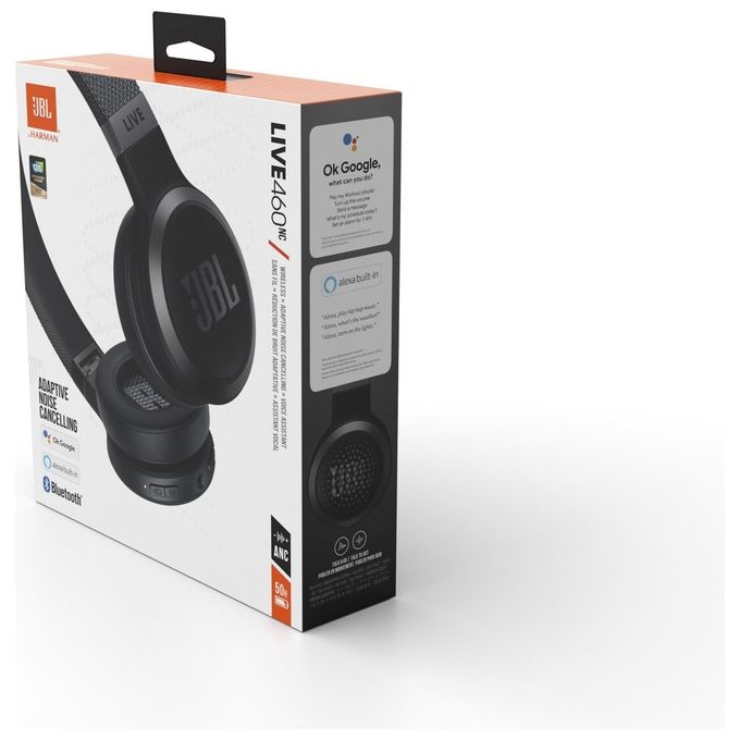 JBL JBLLIVE460NCBLK LIVE 460NC Cuffie a Padiglione Wireless Bluetooth Noise Cancelling 50h Autonomia colore Nero