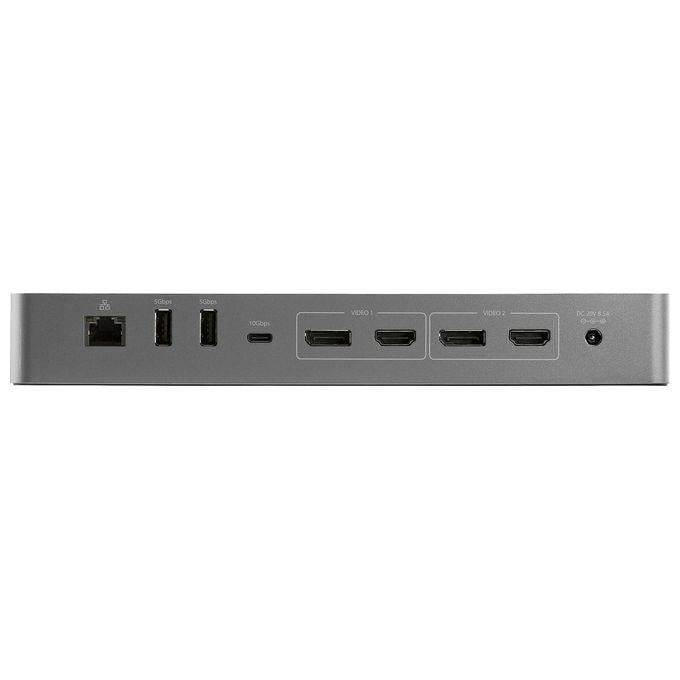 StarTech.com TB3CDK2DHUE Dock Thunderbolt 3 compatibile con USB-C doppio monitor 4K 60Hz 96W PD 5 porte USB DisplayPort HDMI colore Nero Grigio