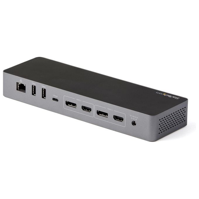 StarTech.com TB3CDK2DHUE Dock Thunderbolt 3 compatibile con USB-C doppio monitor 4K 60Hz 96W PD 5 porte USB DisplayPort HDMI colore Nero Grigio