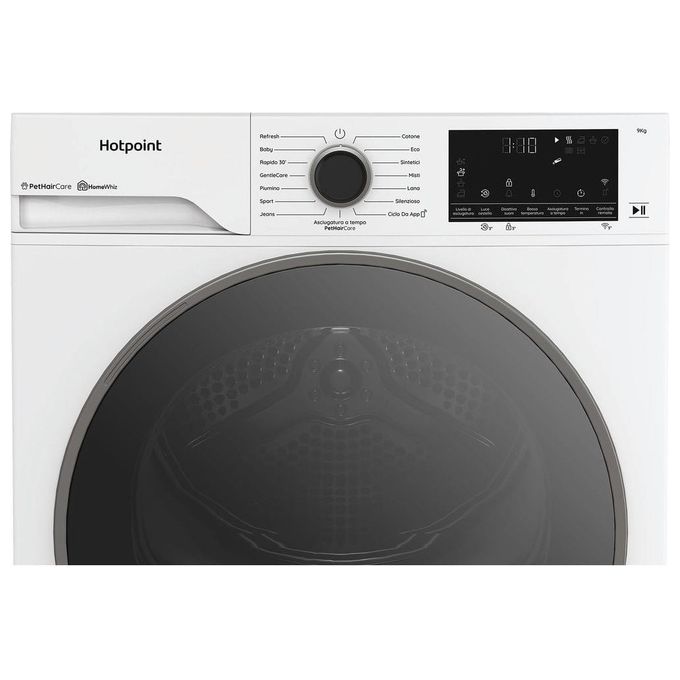 Hotpoint HPT 96D BS IT Délica Asciugatrice Pompa di Calore 9 Kg Classe A Wi-Fi 60 dB (85x60x67 cm) colore Bianco