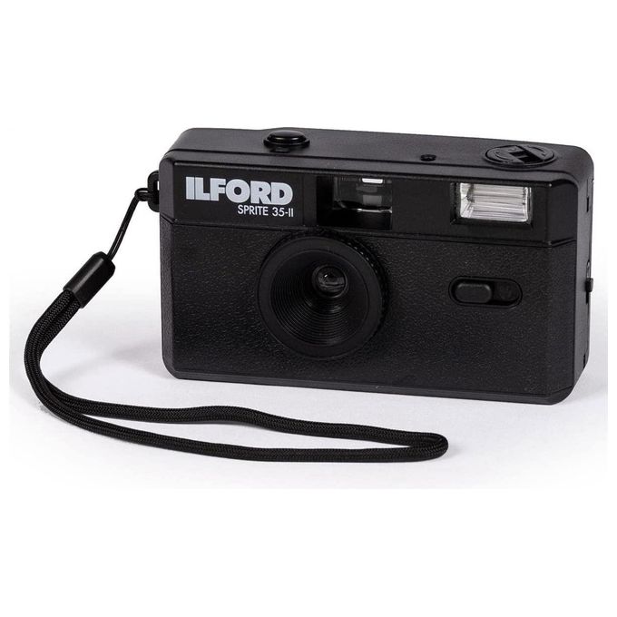 Ilford SPRITE 35 II Fotocamera Analogica Compatta Riutilizzabile 35 mm Obiettivo Grandangolo 31 mm Flash Integrato colore Nero