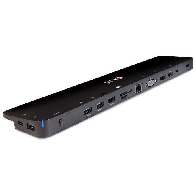 Club3D CSV-1564W100 Docking Station USB Type C 3.2 Gen1 Triple Display con Ricarica PD 100W HDMI DisplayPort VGA Ethernet Gigabit Lettore SD Micro SD colore Nero