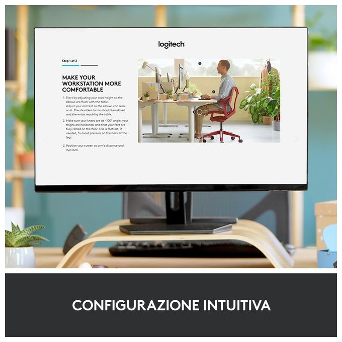 Logitech ERGO K860 Tastiera Ergonomica Wireless Split QWERTY Layout Italiano Bluetooth 2.4 GHz Supporto Polsi colore Grafite