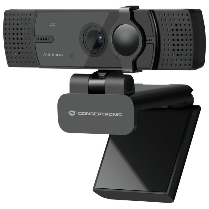 Conceptronic AMDIS08B Webcam 4K Ultra HD 3840x2160 Pixel 15.9 MP Doppio Microfono Grandangolo 120° USB 2.0 colore Nero