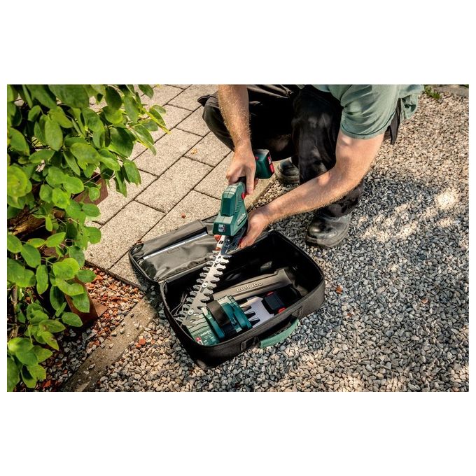 Metabo POWERMAXX SGS 12 Q Forbice Rifilaerba e Siepi a Batteria 12V Li-Ion lama siepi 20cm senza batteria colore Nero Verde Rosso