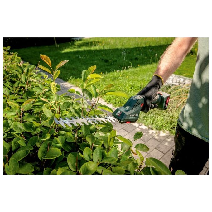 Metabo POWERMAXX SGS 12 Q Forbice Rifilaerba e Siepi a Batteria 12V Li-Ion lama siepi 20cm senza batteria colore Nero Verde Rosso