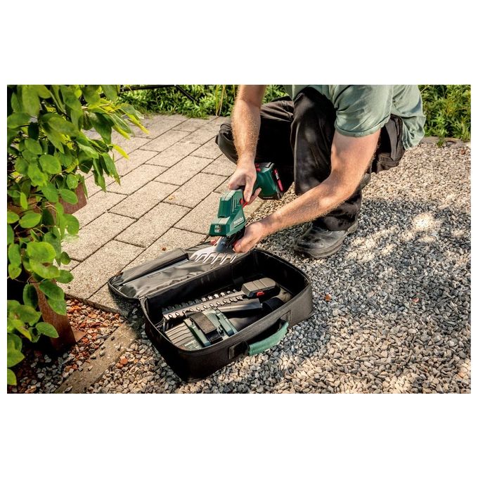 Metabo 601609850 SGS 18 LTX Q Tagliasiepi e Tosaerba a Batteria 2 in 1 18 V 20 cm 8 mm 11 5 cm 2300 -min 71 dB 0 8 Kg colore Nero