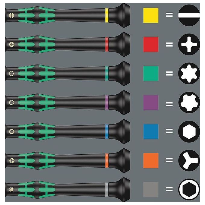 Wera Kraftform Micro-Set di Cacciaviti 12 Pezzi