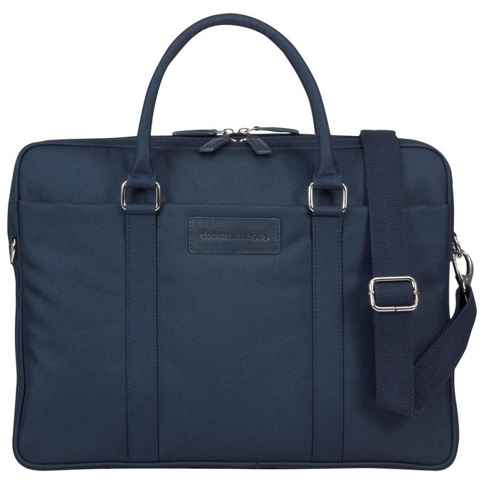 Dbramante1928 BG16PLBU3323 Ginza Borsa Porta Notebook 16'' Ecopelle Poliestere Riciclato 2 Scomparti Tracolla Rimovibile colore Blu