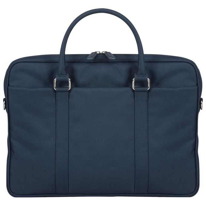 Dbramante1928 BG16PLBU3323 Ginza Borsa Porta Notebook 16'' Ecopelle Poliestere Riciclato 2 Scomparti Tracolla Rimovibile colore Blu