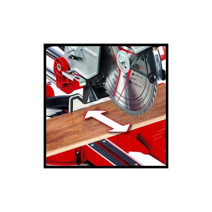 Einhell 4300385 TC-SM 254 Troncatrice Radiale 1900W lama 254mm laser base girevole testa inclinabile colore Rosso