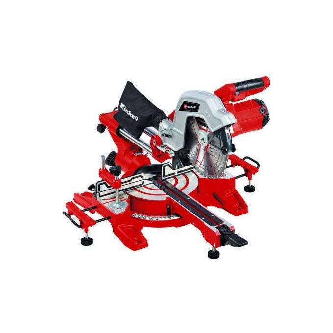 Einhell 4300385 TC-SM 254 Troncatrice Radiale 1900W lama 254mm laser base girevole testa inclinabile colore Rosso