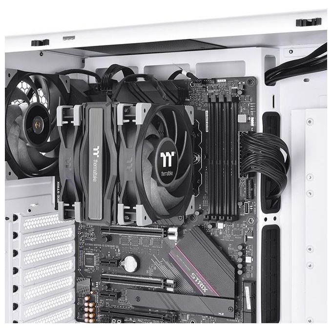 Thermaltake CL-P075-AL12BL-A Toughair 510 Refrigeratore per Processore 2 Ventole 12 cm 4 Condotti in Rame colore Nero