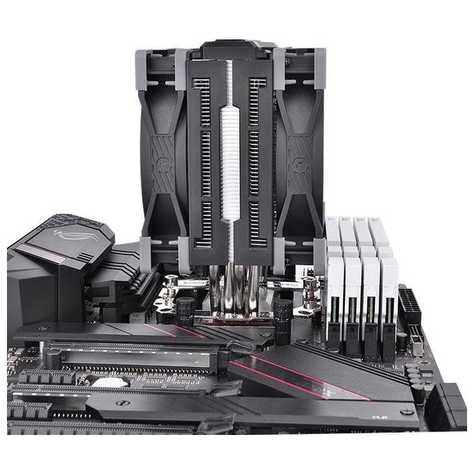 Thermaltake CL-P075-AL12BL-A Toughair 510 Refrigeratore per Processore 2 Ventole 12 cm 4 Condotti in Rame colore Nero