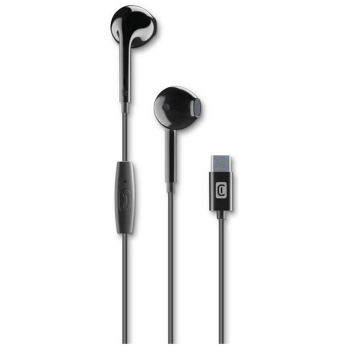 Cellular Line Auricolari con Microfono a Filo Capsule Nero