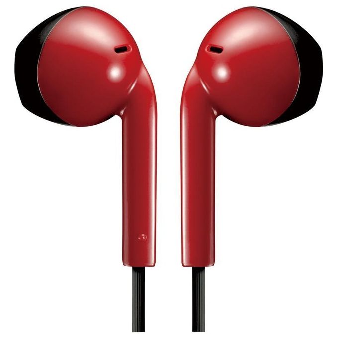 JVC HA-F19M-RB Auricolare Rosso Ipx2 con Microfono e Telecomando