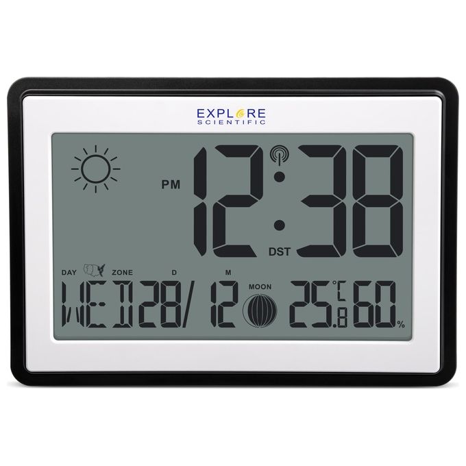 Explore RDC-8002 Orologio da Parete Radiocontrollato Temperatura Interna-Esterna 235x165x22mm