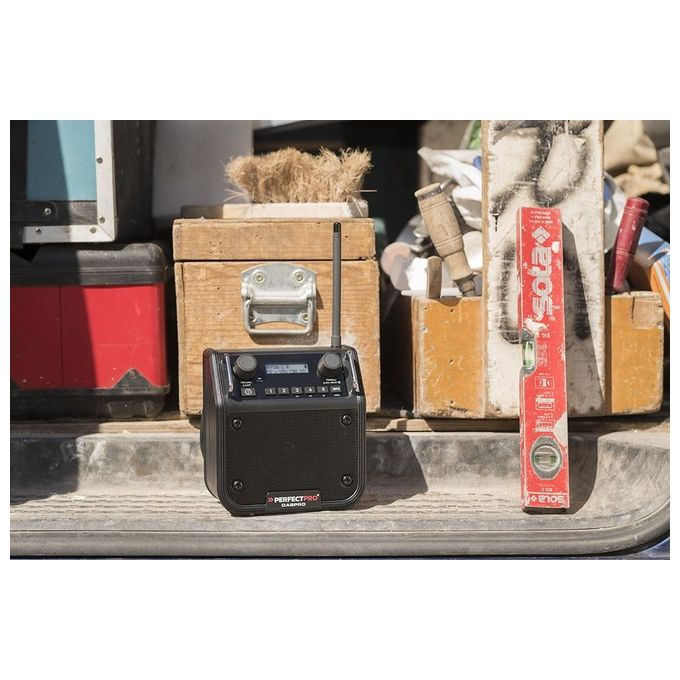 PerfectPro DABPRO Radio da Cantiere Portatile DAB+ FM Bluetooth 4 W IP54 colore Nero