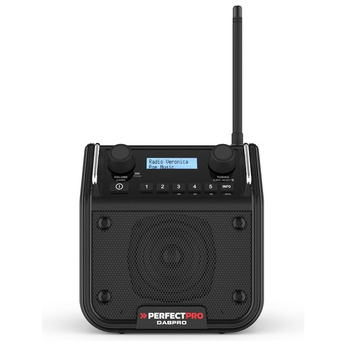 PerfectPro DABPRO Radio da Cantiere Portatile DAB+ FM Bluetooth 4 W IP54 colore Nero