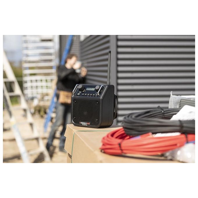 PerfectPro DABPRO Radio da Cantiere Portatile DAB+ FM Bluetooth 4 W IP54 colore Nero