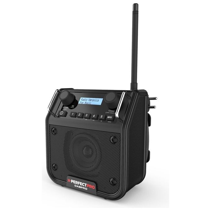 PerfectPro DABPRO Radio da Cantiere Portatile DAB+ FM Bluetooth 4 W IP54 colore Nero