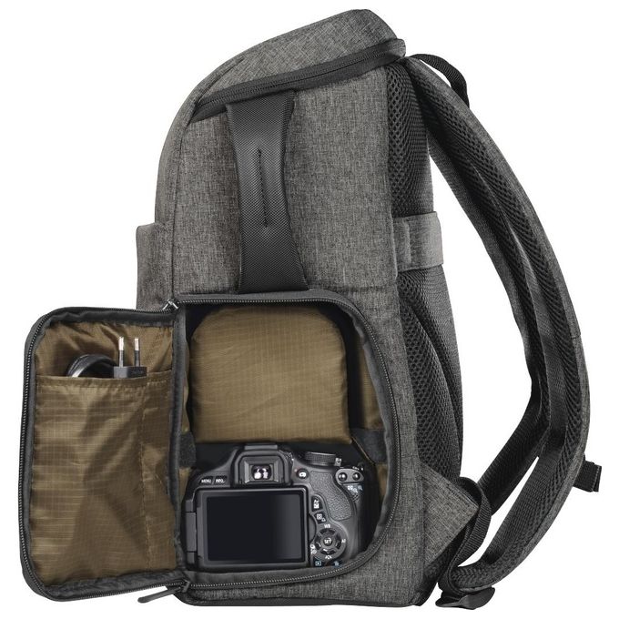 Hama 00121309 Terra Zaino per Fotocamera Compatibile Tablet fino a 12,9 Pollici con Copertura Antipioggia Colore Grigio