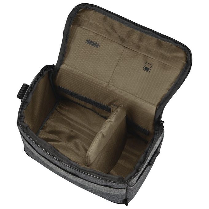 Hama 00121307 Terra Custodia per fotocamera compatta in poliestere riciclato con tracolla e tasca laterale colore Grigio