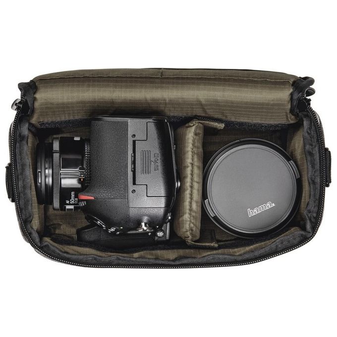 Hama 00121308 Terra Borsa per fotocamera con divisori regolabili e base lavabile colore Grigio